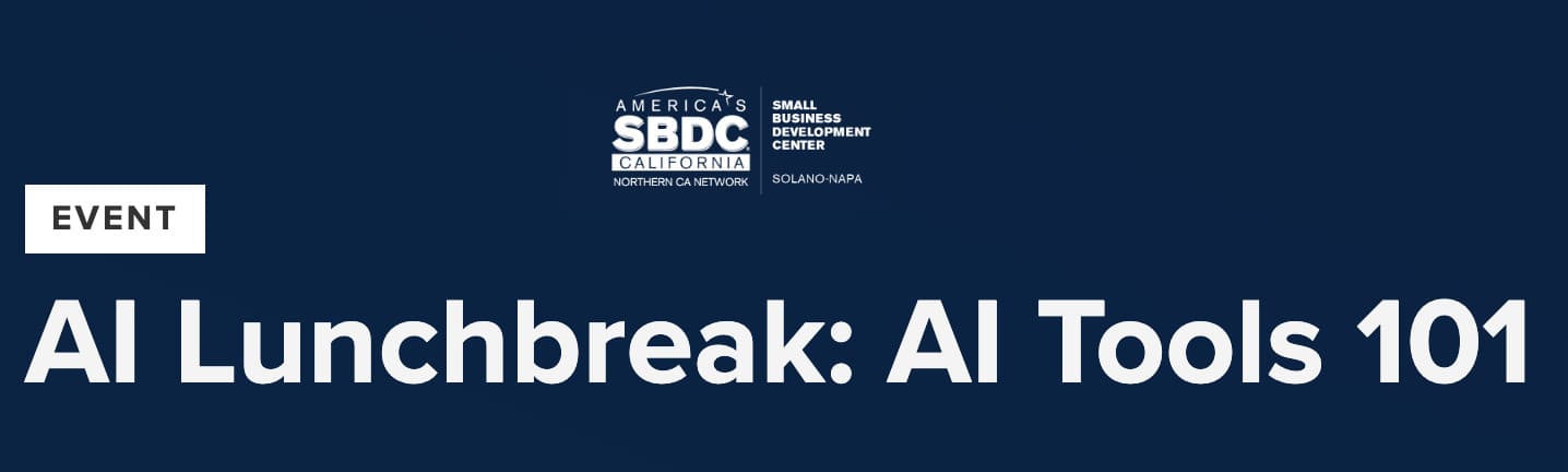 banner for ai lunchbreak event